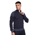 Navy - Front - Duck and Cover Mens Deltas Knitted Jumper