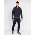 Navy - Pack Shot - Duck and Cover Mens Deltas Knitted Jumper