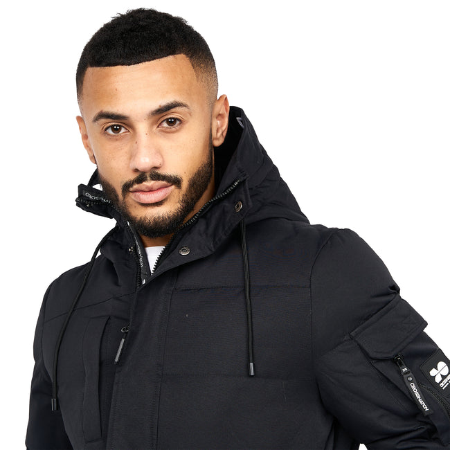Black - Side - Crosshatch Mens Milwaka Jacket