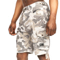 Charcoal - Side - Crosshatch Mens Jimster Camo Cargo Shorts