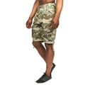Olive - Front - Crosshatch Mens Jimster Camo Cargo Shorts