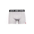 Grey - Lifestyle - Duck and Cover Mens Darton Marl Boxer Shorts (Pack of 2)