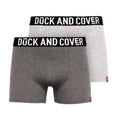 Grey - Front - Duck and Cover Mens Darton Marl Boxer Shorts (Pack of 2)
