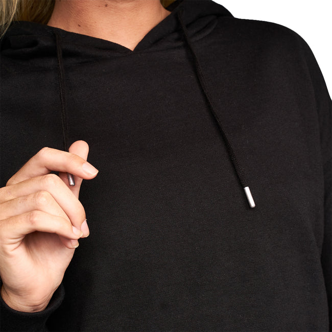 Black - Lifestyle - Juice Womens-Ladies Danica Cropped Hoodie