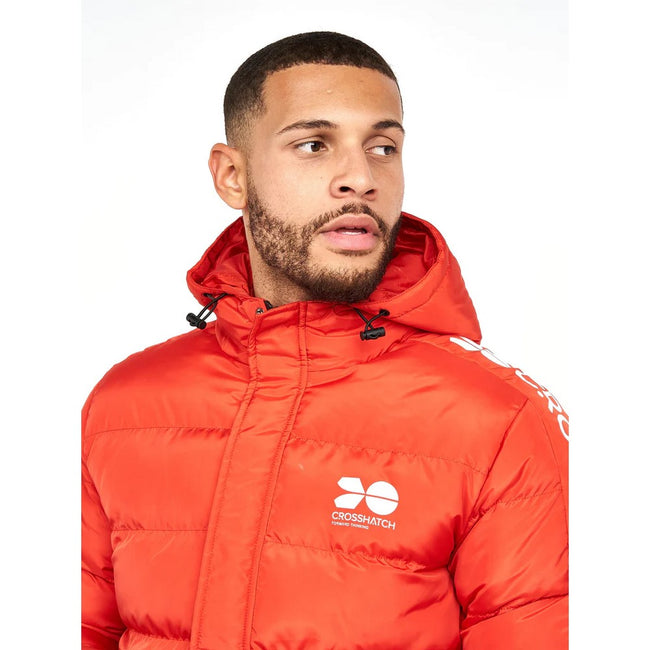 Red - Pack Shot - Crosshatch Mens Farnworth Padded Jacket