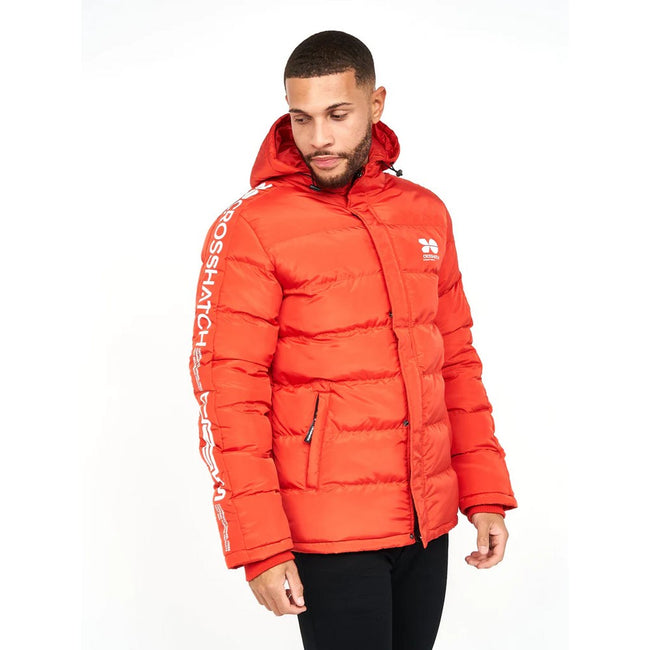 Red - Side - Crosshatch Mens Farnworth Padded Jacket