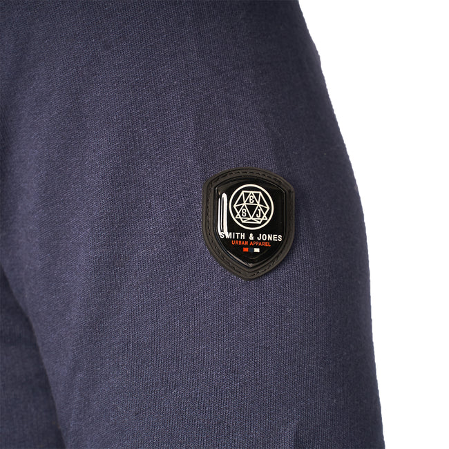 Black Iris - Side - Smith & Jones Mens Anzari Crew Neck Sweatshirt