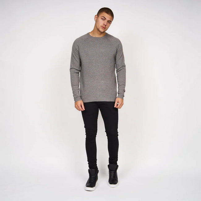 Grey Marl - Lifestyle - Smith & Jones Mens Knitted Jumper