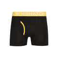 Yellow - Side - Crosshatch Mens Morkam Boxer Shorts (Pack of 2)