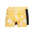 Yellow - Front - Crosshatch Mens Morkam Boxer Shorts (Pack of 2)