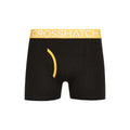 Yellow - Side - Crosshatch Mens Kamzon Boxer Shorts (Pack of 2)