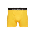 Yellow - Side - Crosshatch Mens Hexter Boxer Shorts (Pack of 2)