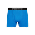 Blue - Side - Crosshatch Mens Hexter Boxer Shorts (Pack of 2)
