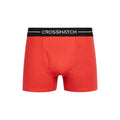 Red - Side - Crosshatch Mens Hexter Boxer Shorts (Pack of 2)