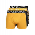 Yellow - Front - Crosshatch Mens Payso Boxer Shorts (Pack of 3)
