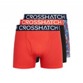 Red - Front - Crosshatch Mens Payso Boxer Shorts (Pack of 3)