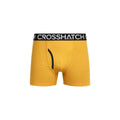 Yellow - Side - Crosshatch Mens Lynol Boxer Shorts (Pack of 3)