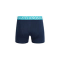 Teal - Back - Crosshatch Mens Lynol Boxer Shorts (Pack of 3)