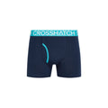 Teal - Side - Crosshatch Mens Lynol Boxer Shorts (Pack of 3)