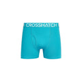Teal - Lifestyle - Crosshatch Mens Lynol Boxer Shorts (Pack of 3)
