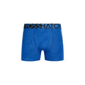 Blue - Side - Crosshatch Mens Typan Boxer Shorts (Pack of 3)