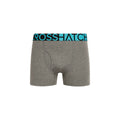 Teal - Side - Crosshatch Mens Typan Boxer Shorts (Pack of 3)