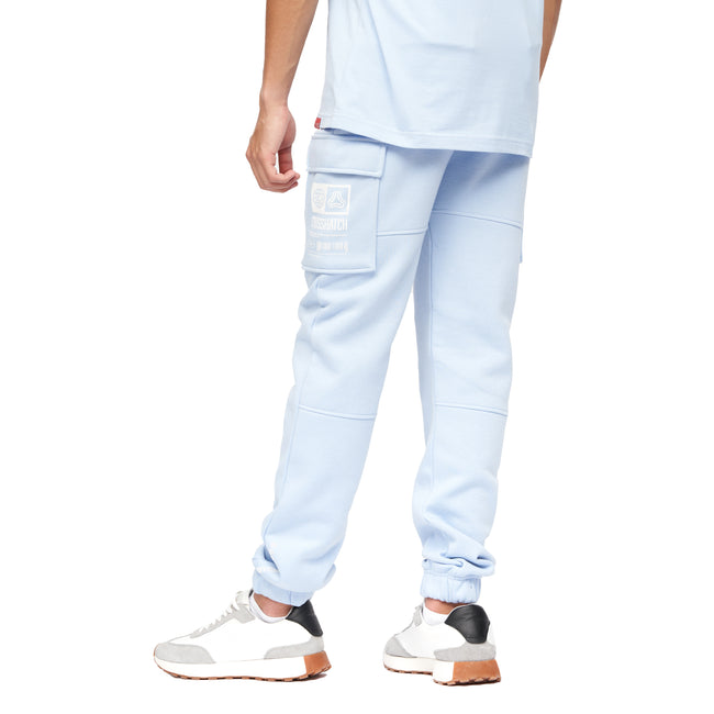 Light Blue - Back - Crosshatch Mens Holdouts Jogging Bottoms