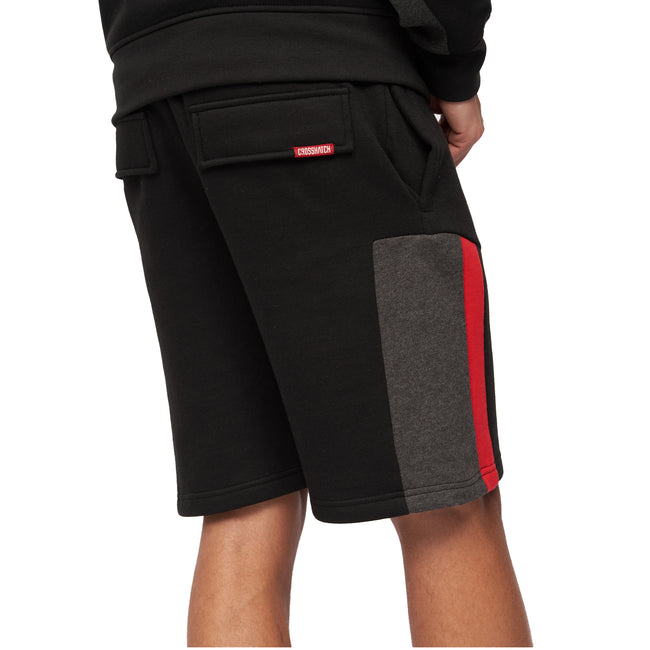 Black - Back - Crosshatch Mens Silomane Shorts