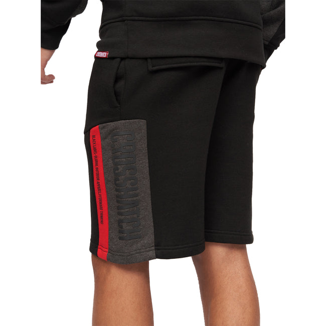 Black - Side - Crosshatch Mens Silomane Shorts