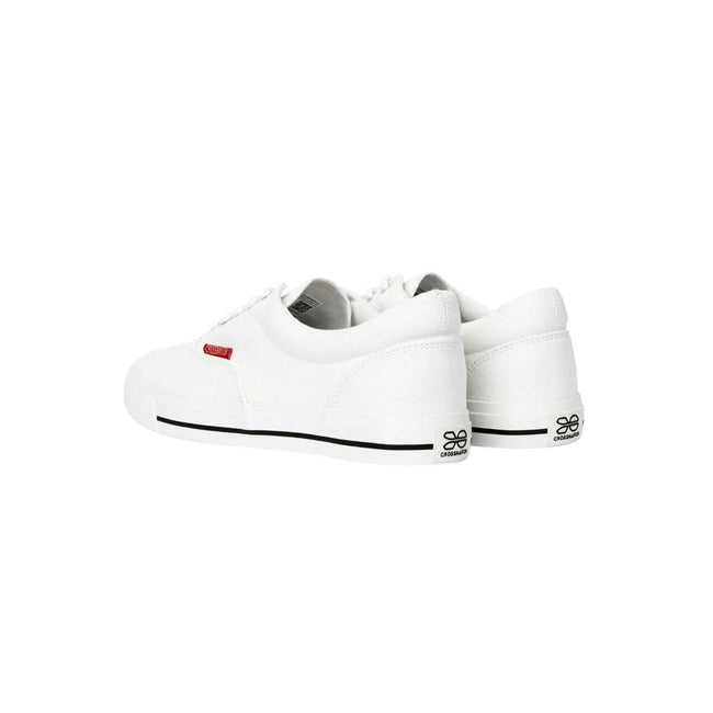 White - Back - Crosshatch Mens Skywalk Canvas Trainers
