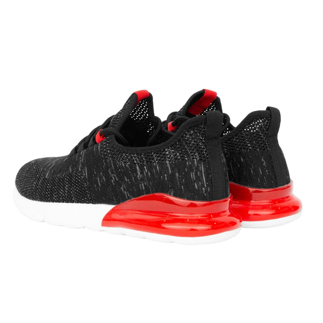 Black-Red - Back - Crosshatch Mens Smitlay MVE Trainers