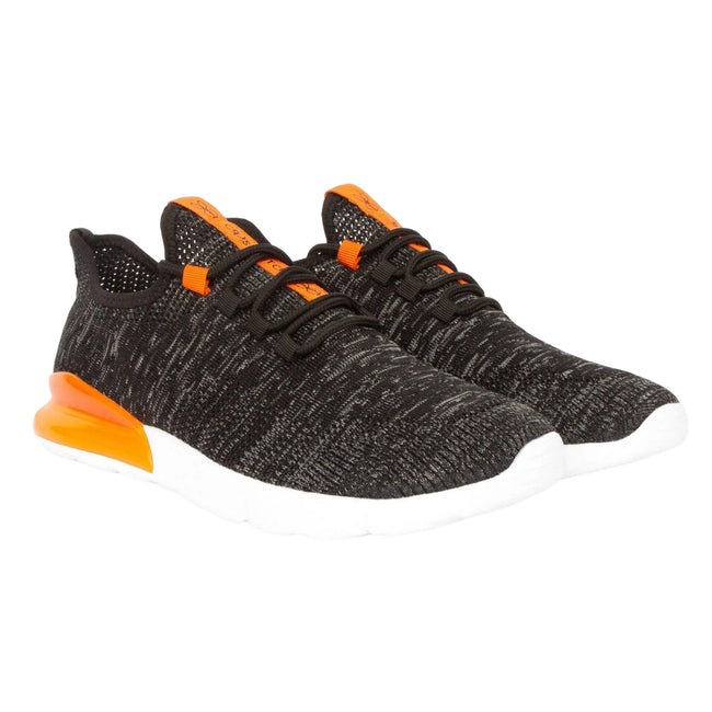 Black-Orange - Front - Crosshatch Mens Smitlay MVE Trainers