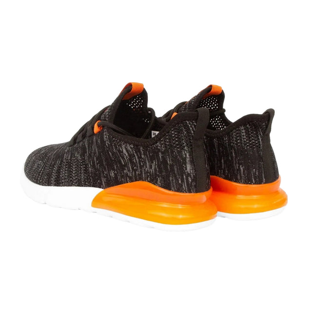 Black-Orange - Back - Crosshatch Mens Smitlay MVE Trainers