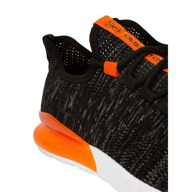 Black-Orange - Side - Crosshatch Mens Smitlay MVE Trainers