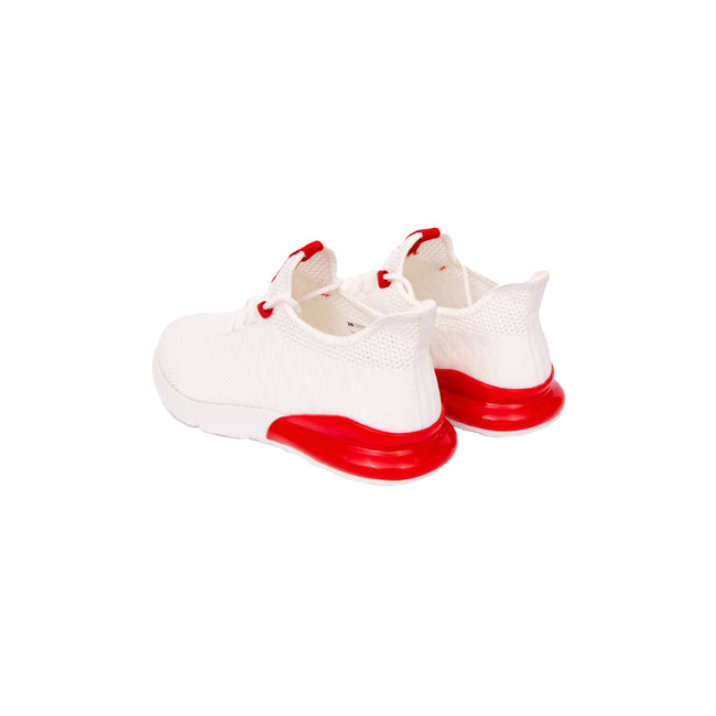 White-Red - Back - Crosshatch Mens Smitlay MVE Trainers