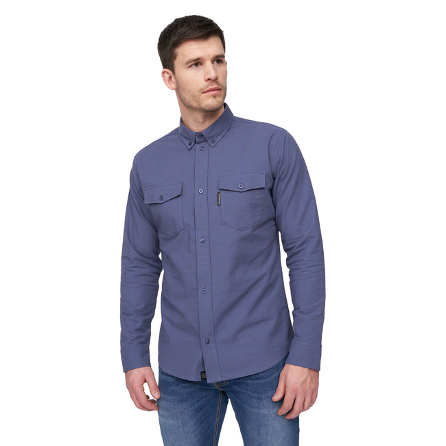 Mid Blue - Front - Duck and Cover Mens Melmoore Shirt