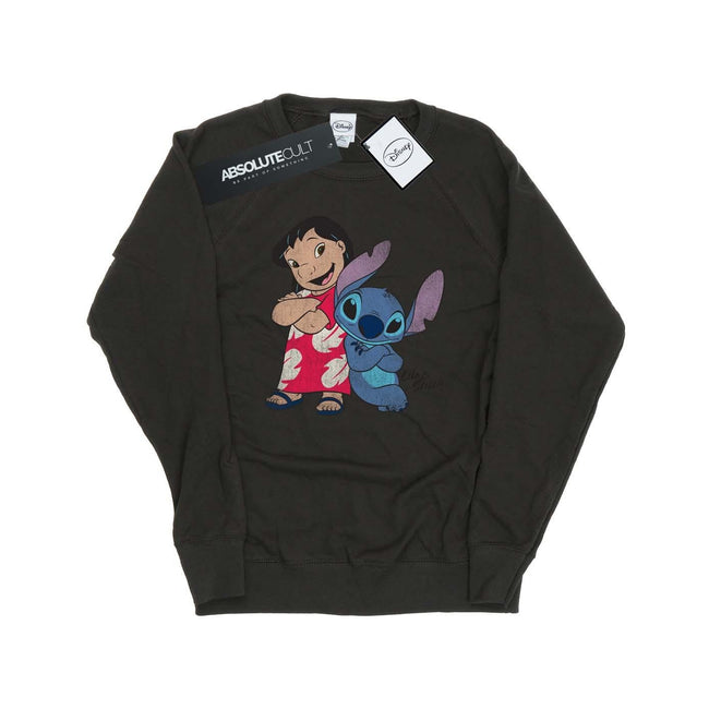 Light Graphite - Front - Lilo & Stitch Womens-Ladies Classic Heather Sweatshirt