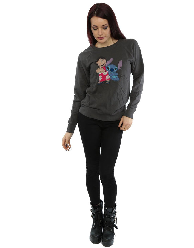 Light Graphite - Lifestyle - Lilo & Stitch Womens-Ladies Classic Heather Sweatshirt