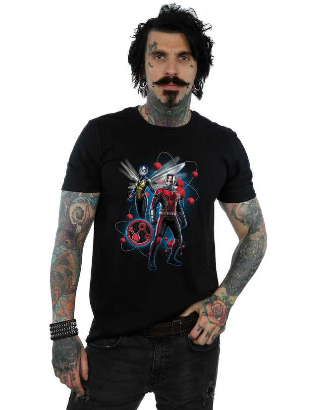 Black - Back - Marvel Mens Ant-Man And The Wasp Particle Pose T-Shirt