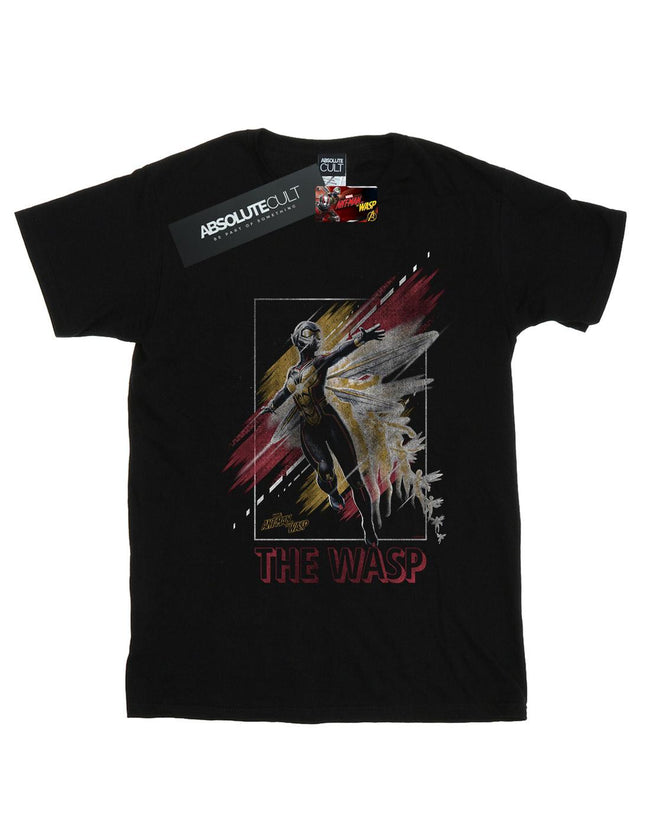 Black - Front - Marvel Mens Ant-Man And The Wasp Framed Wasp T-Shirt