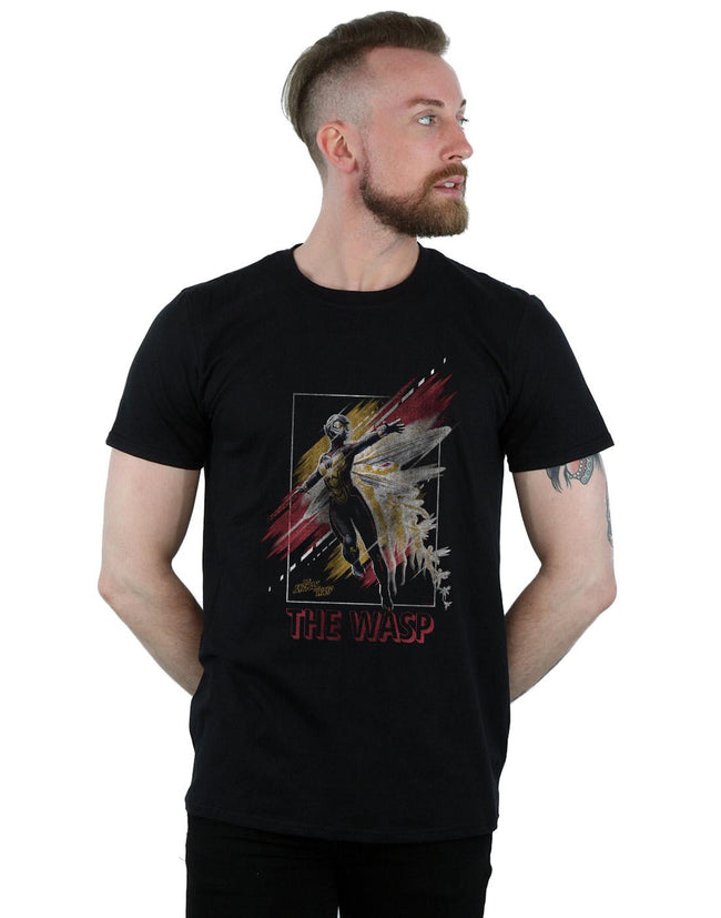 Black - Back - Marvel Mens Ant-Man And The Wasp Framed Wasp T-Shirt