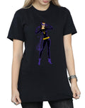 Black - Side - DC Comics Womens-Ladies Catwoman Happy Pose Cotton Boyfriend T-Shirt