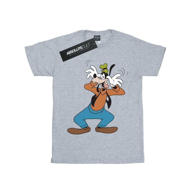 Sports Grey - Front - Disney Girls Crazy Goofy Cotton T-Shirt