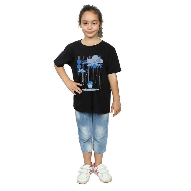 Black - Side - Inside Out Girls One Of Those Days Cotton T-Shirt