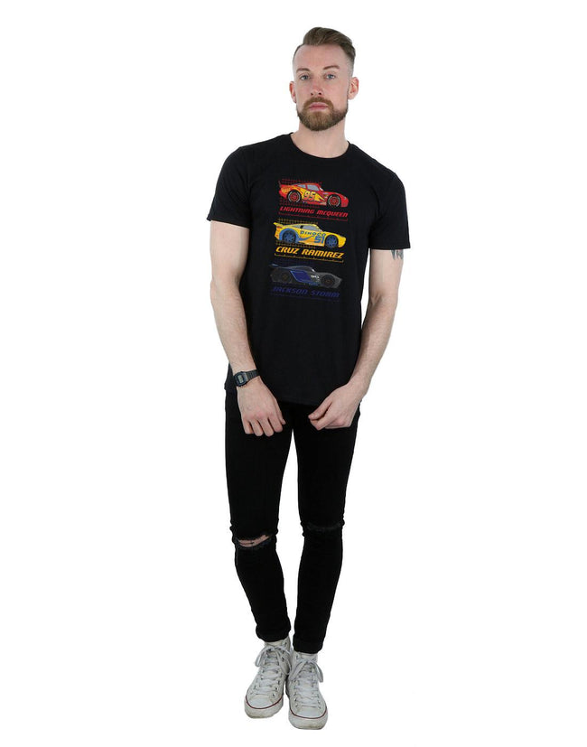 Black - Lifestyle - Cars Mens Racer Profile Cotton T-Shirt