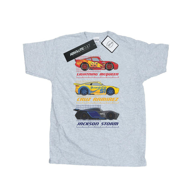 Sports Grey - Front - Cars Mens Racer Profile Cotton T-Shirt
