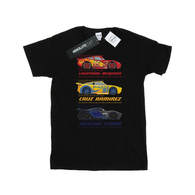 Black - Front - Cars Mens Racer Profile Cotton T-Shirt