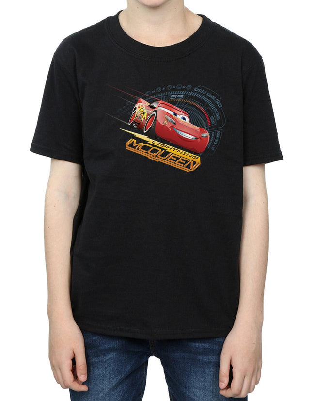 Black - Pack Shot - Cars Boys Lightning McQueen Cotton T-Shirt