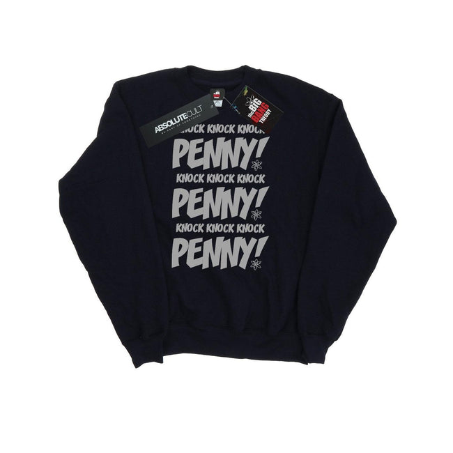 Black - Front - The Big Bang Theory Womens-Ladies Knock Knock Penny Sheldon Cotton Sweatshirt