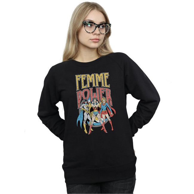 Black - Lifestyle - DC Comics Womens-Ladies Femme Power Wonder Woman Sweatshirt